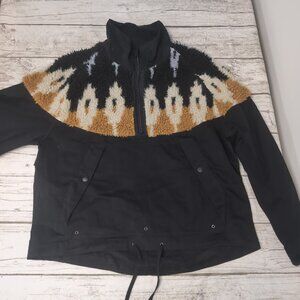 Kapital Chino Boa Fleece Nordic Anorak Jacket Black Size 1